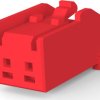 Plug housing, 2 pole, pitch 2.5 mm, straight, red, 2-1971793-3