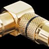 RCA connector to angled RCA socket, gold-plated