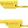 Schützinger VSFK 8700 / 1 / 100 / GE Przewód pomiarowy bezpieczny złącze męskie 4 mm złącze męskie 4 mm 100.00 cm żółty