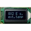 Wyświetlacz LCD alfanumeryczny 2x8, podświetlenie białe, cyrylica, LCD-AC-0802E-DIW W/KK-E6 C PBF