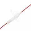 Gniazdo bezp.5x20mm 5cm + kabel białe ChRL
