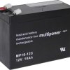 Akumulator ołowiowy multipower PB-12-10-6,35 MP10-12C, AGM, 12 V, 10 Ah