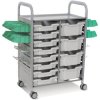 Callero Plus STEAM Activity Double Trolley & Light Grey Gratnells Trays