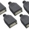 Opencircuit USB 2.0 female connectors - 5 pcs