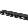 PATCH PANEL 24 PORT 1U 19” KAT.6A EKRANOWANY CZARNY LANBERG