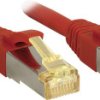 kabel LAN LINDY 47296, 1 szt., RJ45, CAT 6a (CAT 7), S/FTP, 5.00 m, czerwony