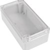 ABS enclosure, (L x W x H) 158.15 x 82.2 x 54.9 mm, transparent/light gray, IP65, 4U63160806437