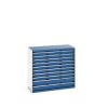 Szafa 10, kolor: Niebieski, materiał: Stal, 1200 mm x 650mm x 1300 mm, Bott
