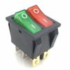 PRZEŁĄCZNIK KLAWISZOWY 16A/250V PODWÓJNY ON-OFF PODŚWIETLANY CZERWONY-ZIELONY (PRZEL498)