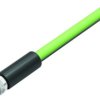 Sensor actuator cable, M8-cable plug, straight to open end, 4 pole, 2 m, PUR, green, 4 A, 77 5429 0000 50704-0200