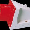 525-6 CEE wall-mounted plug, no cover, 400 V, 32 A