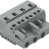 Socket header, 4 pole, pitch 7.5 mm, angled, gray, 231-204/026-000