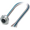 Sensor actuator cable, M12 panel socket, straight to open end, 5 pole, 0.5 m, 4 A, 1238776