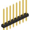 Pin header, 8 pole, pitch 2 mm, straight, black, 10062217