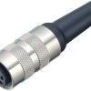 Jack, 8 pole, crimp connection, screw locking, straight, 99 2062 702 08