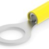 Insulated ring cable lug, 2.62-6.64 mm², AWG 12 to 10, 13.08 mm, M12, yellow, 323784