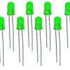 Dioda LED 5mm THT okrągła zielona - pakiet 10szt