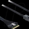 82156 PCIe 4.0 Cable Slim SAS SFF-8654 8i to 2 x Mini SAS HD SFF-8643