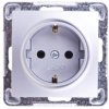 IMPRESJA Gniazdo pojedyncze z/u Schuko srebrne GP-1YS/m/18