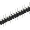Pin header, 15 pole, pitch 2.54 mm, straight, black, 10040134
