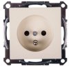 Merten System M Gniazdo pojedyncze z/u 16A IP20 z przesłonami kremowe MTN2600-0344