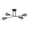 Lampa sufitowa SITYA BLACK, styl loftowy, odkryte żarówki E27 K-4382 Kaja Lighting