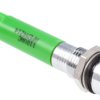 Lampka kontrolna do montażu panelowego 110V ac, zielona 8mm LED Chrom RS PRO