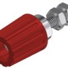 Pole terminal, 4 mm, red, 30 VAC/60 VDC, 35 A, M4 threaded bolt, nickel-plated, 931713101