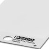 PVC device marker, (L x W) 135 x 104 mm, white, carrier card with 1 pcs, 1655569