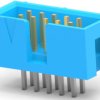 Pin header, 10 pole, pitch 2.54 mm, straight, blue, 2-1761679-3