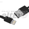 Kabel USB - Lightning iPhone 1m płaski czarny