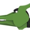 Safety alligator clip, green, max. 34 mm, L 88.5 mm, CAT III, CAT IV, socket 4 mm, SAK 9230 NI / GN