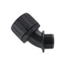 Łącznik do kanałów kablowych HellermannTyton gwint M50 42mm Kolanko 45° Poliamid 6.6 (PA66) IP66 Czarny