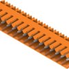 Pin header, 15 pole, pitch 3.5 mm, angled, orange, 1605500000