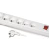 Przedłużacz z wyłącznikiem 6-gniazd z/u 10A 2m /OMY 3x1/ biały PS-670WS