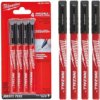 Marker Budowlany Inkzall Czarny Cienki 0,6Mm Blister 4 Sztuki Milwaukee