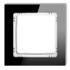 DECO Ramka pojedyncza - efekt szkła (ramka: czarna spód: biały) czarny 12-0-DRS-1