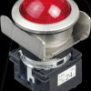 LB6MP-2T04R LB-16mm, PL, dome, metallic,24V AC/DC, rd