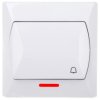 AKCENT Przycisk /dzwonek/ z podświetleniem biały ŁP-6AS/00
