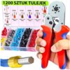 Zaciskarka Do Kabli Sześciokątna Praska Tulejek Konektorów Zestaw 1200 Szt