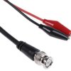 Zespół kabli koncentrycznych, 16 AWG, Czarny Male BNC Crocodile Clip 1.2m, RS PRO Z zakończeniem