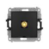 ICON Mechanizm gniazda pojedynczego RCA, bez pola opisowego (typu cinch - żółty, pozłacany) czarny mat 12IGRCABO-1