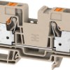 Through terminal block, push-in connection, 16 mm², 76 A, 8 kV, dark beige, 2494000000
