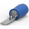 Faston plug, 2.921 x 0.79 mm, L 22.63 mm, insulated, straight, blue, 1.0-2.5 mm², AWG 17-13, 131330
