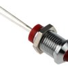 Lampka kontrolna do montażu panelowego 2V dc, czerwona 8mm LED Chrom RS PRO