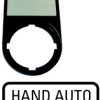 Tabliczka opisowa /Hand-Auto/ 50x30mm czarna prostokątna M22S-ST-D11 216492