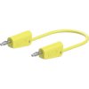 Stäubli 641034-10024 LK-4N-F25 Test lead 100 cm yellow, stackable 4 mm plugs