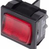 Przełącznik kołyskowy Wł.-wył. podświetlany 10 A DPST Czerwony Arcolectric (Bulgin) Ltd