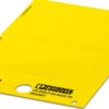 PVC device marker, (L x W) 53.7 x 84.9 mm, yellow, carrier card with 2 pcs, 0828907
