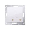 SIMON 54 Wyłącznik krzyżowy podwójny z podświetlany szybkozłącza biały DW7/2L.01/11 KONTAKT SIMON
